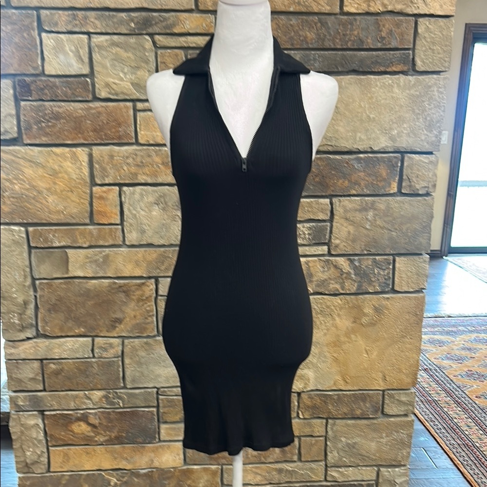 Black Halter Neck Dress NWT Wild Fable XS BODYCON stretch Mini